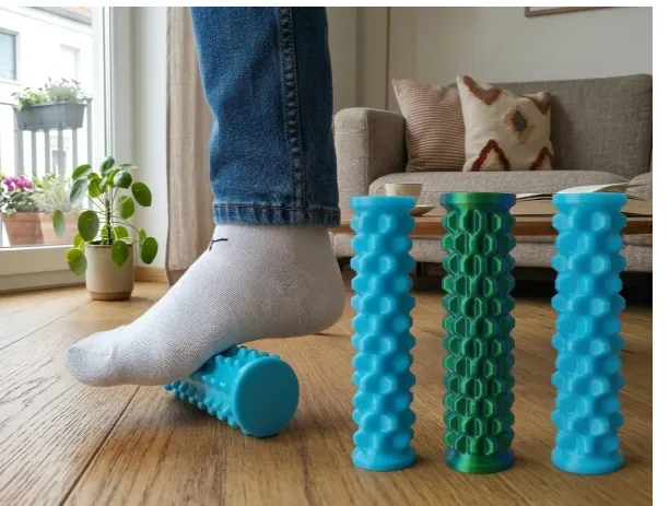 Masajeador Cilíndrico Texturizado - Relajación Profunda Impresa en 3D